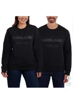 Kirkland Signature unisex Sweatshirt Black Logo Crewneck Men’s S/ Women’s M