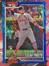 2026 Topps Series 1 Cesar Prieto Blue Holofoil /150 SP RC Rookie Cardinals