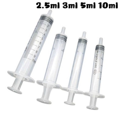 2.5ml 3ml 5ml 10ml Plastic Syringe Reusable Small Nutrient Measuring Toy Model