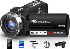 4K Ultra 80MP Camcorder Video Camera Vlogging for Youtube Webcam  18X Digital Z