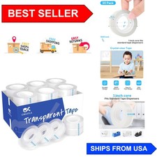 All-Purpose 30 Rolls Transparent Tape Refills for Home, Office  School