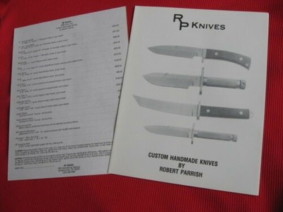 Rare! Mint Condition Robert Parrish RP Knives Survival Fighter Knife Catalog