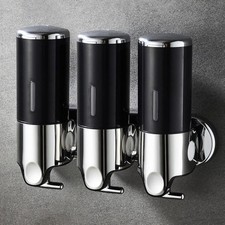 No-Drill 3 Pack 500ml Wall Mounted Soap Dispenser for Bathroom and Kitchen, S...