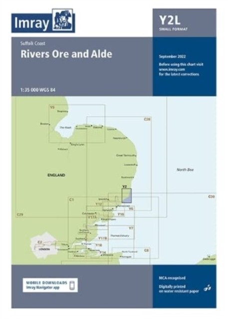 Laminated Y2 Rivers Ore and Alde (Small Format) by Imray Y Series - Laminated