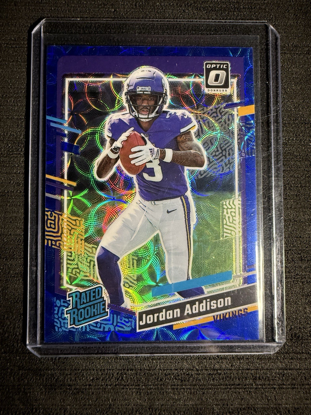 2023 Panini Donruss Optic - Rated Rookie Blue Scope Prizm #271 Jordan Addison Rc