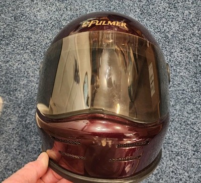 Arthur Fulmer AF40 Full Face Maroon & Gold Eagle Helmet 1980s | eBay