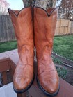 MENS  VINTAGE WOLVERINE MARBLED LEATHER RIDING COWBOY BOOTS  SZ 11 2E — photo 2