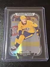 2025-26 O-Pee-Chee #553 Matthew Wood Marquee Rookie Rainbow Black /100 RC