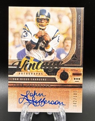 2025 Panini Luminance Vintage Auto John Jefferson /100 SD Chargers #VIN-JJE