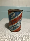 Vintage Anti-Freeze Can GM General Motors  Empty Quart Can Non Evaporating Metal