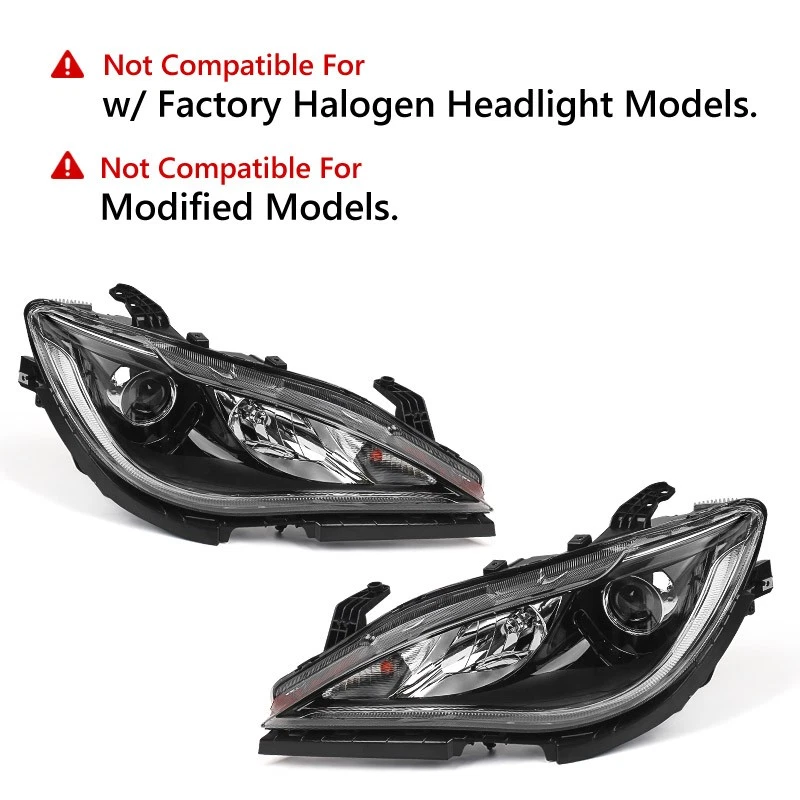 HID/Xenon LED DRL Headlights Assembly For Chrysler Pacifica 2017-2020 W/ Bulbs Foto 3 de 4