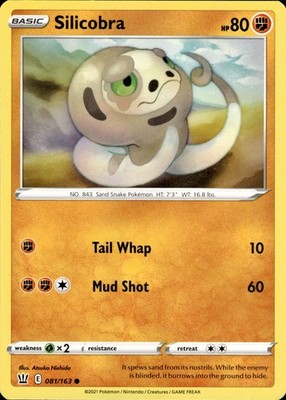 Pokemon TCG Card Silicobra SWSH05: Battle Styles 081/163