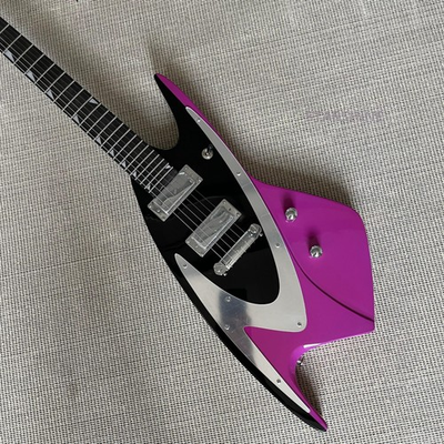 #ad Whale Shaped Purple Shark Electric Guitar Maple Neck HH Pickups basswood $273.00