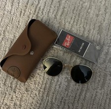 Ray-Ban RB3447 Round Sunglasses Gold Metal Frame