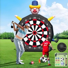 Inflatable Soccer Dart Board 13FT with Blower Balls Clubs