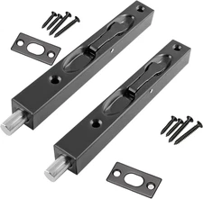 (2-Pack 304 Stainless Steel 6�(15Cm) Security Door Bolt Latch, Double Door Lever
