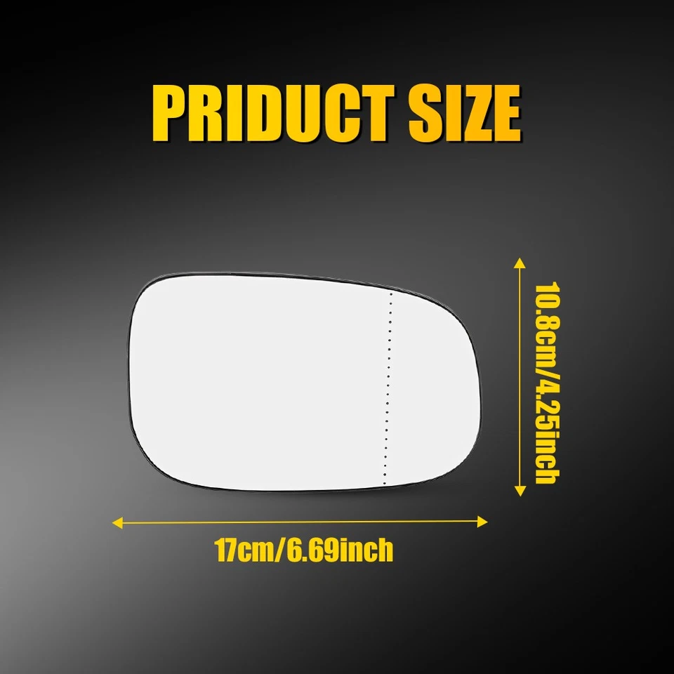 Espejo retrovisor de vidrio térmico para pasajero Volvo C30 S40 C70 S60 V50 V70 2007-2013 1-5X Foto 3 de 4