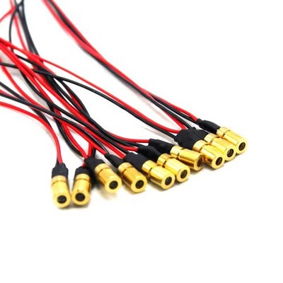 100pcs 650nm 5mW Dot Red Focusable Laser Diode Module Brass Mini 6x10mm