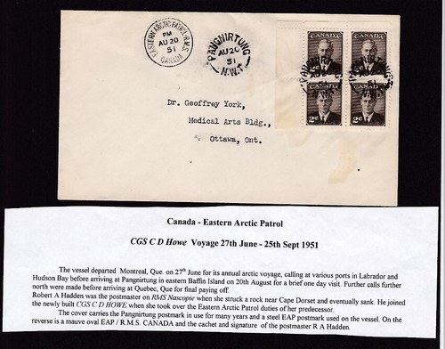 CANADA ARCTIC 1902-70 Covers Postmarks Signed Ships etc ..PRICED SINGLY - Picture 4 of 53