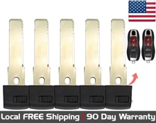 5x New Replacement Proxy Key Fob Remote Uncut Insert Blade For Select Porsche