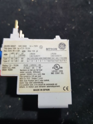 GE GENERAL ELEKTRISCHES ÜBERLADERELAIS MT03B MT03C MT03D MT03G MT03N MT03R - Bild 7 von 15