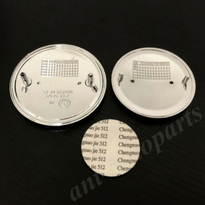 3pcs AC Schnitzer Logo Hood Trunk Steering Wheel Center Cap Emblem