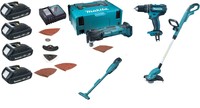 Makita Dtm51 Keyless Multitool Combi Drill Strimmer Vac 4 Batteries Makita Dtm51 Keyless Multitool Combi Drill Strimmer Vac 4 Batteries