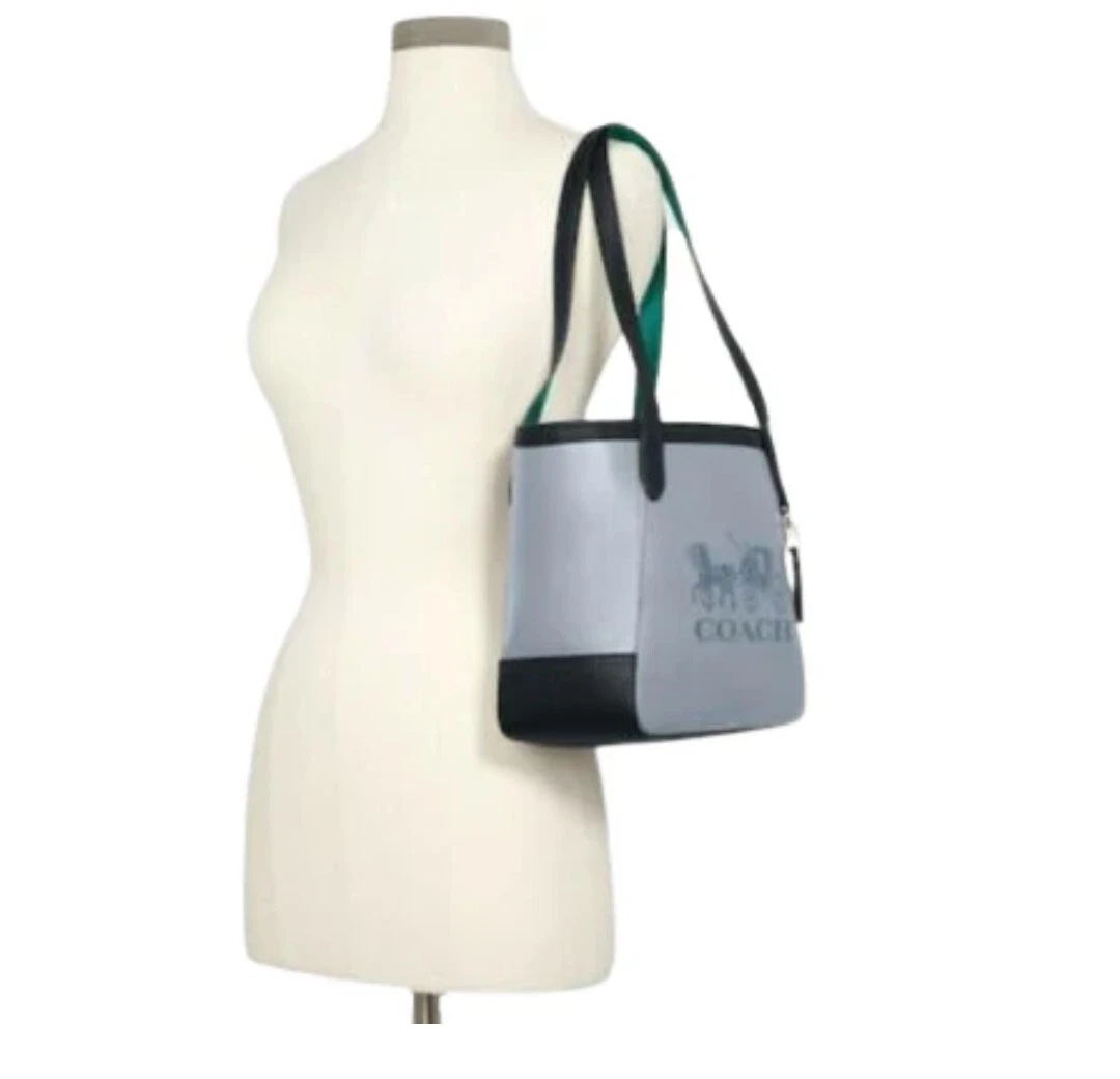 Coach Tote 27 Colorblock con Cavallo e Carrozza Twilight Multi (C5775)