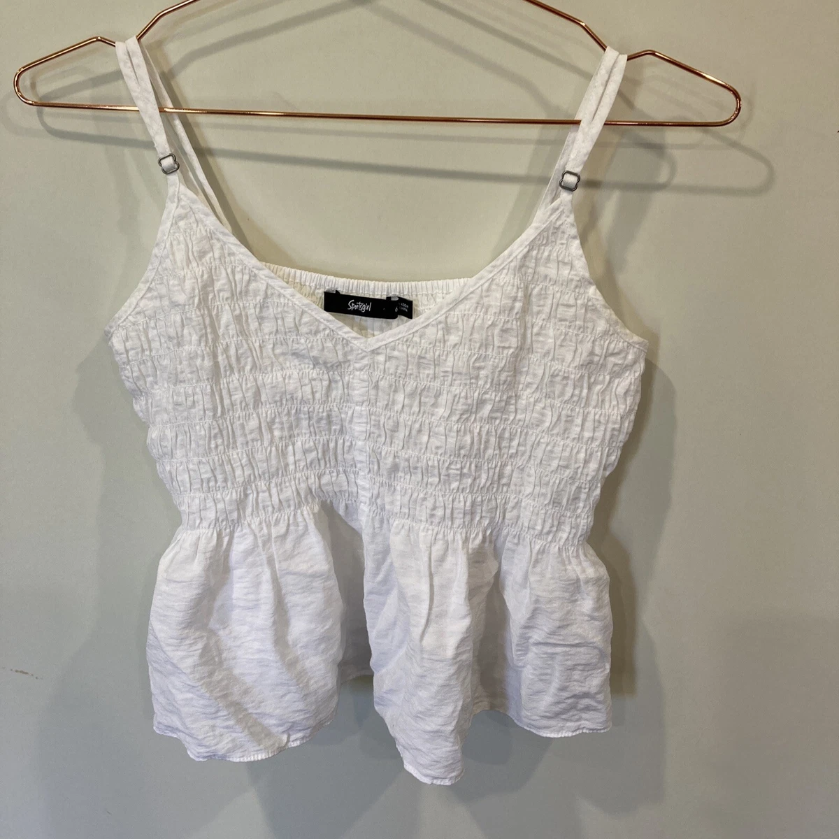 Shoestring strap clearance tops