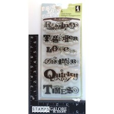 INKADINKADO Rubber Stamps ACRYLIC Cling NEW 97826 SCRAPBOOK PHRASES 1397