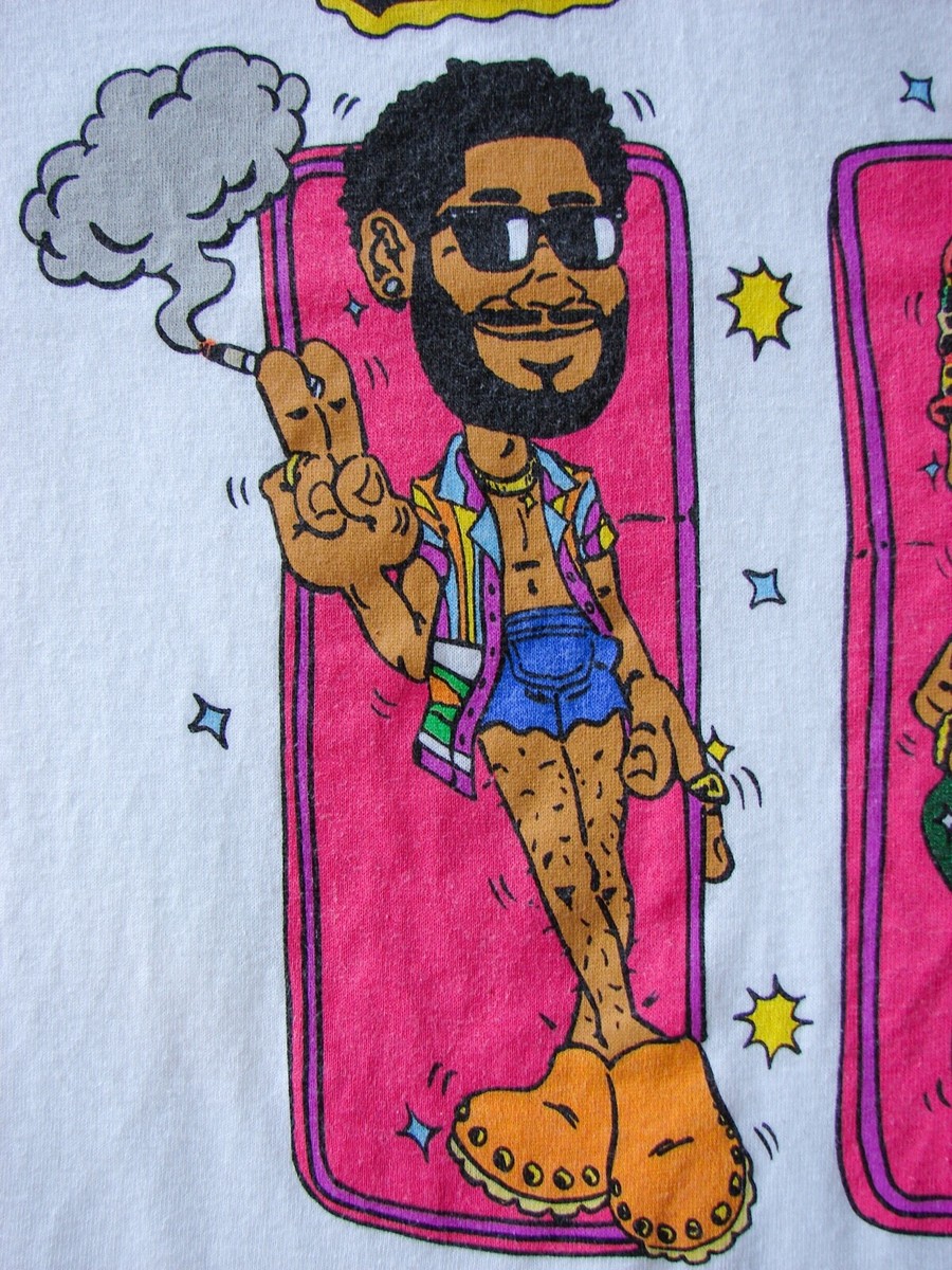 Men's Kaytramine Kaytranada & Amine White Graphic Print Concert