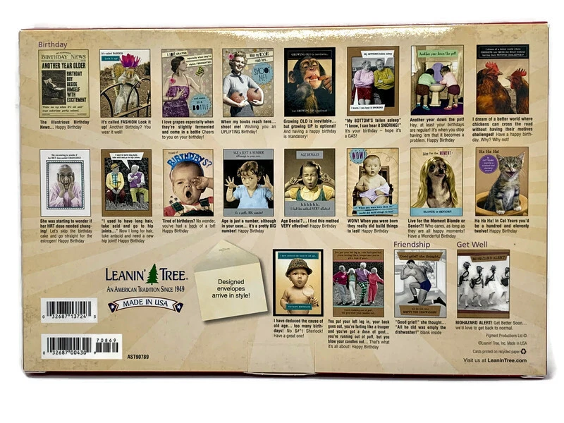 Leanin’ Tree Card Assortment Make 'Em Laugh w/ Custom Postcard and Sticker - Image 2 of 4