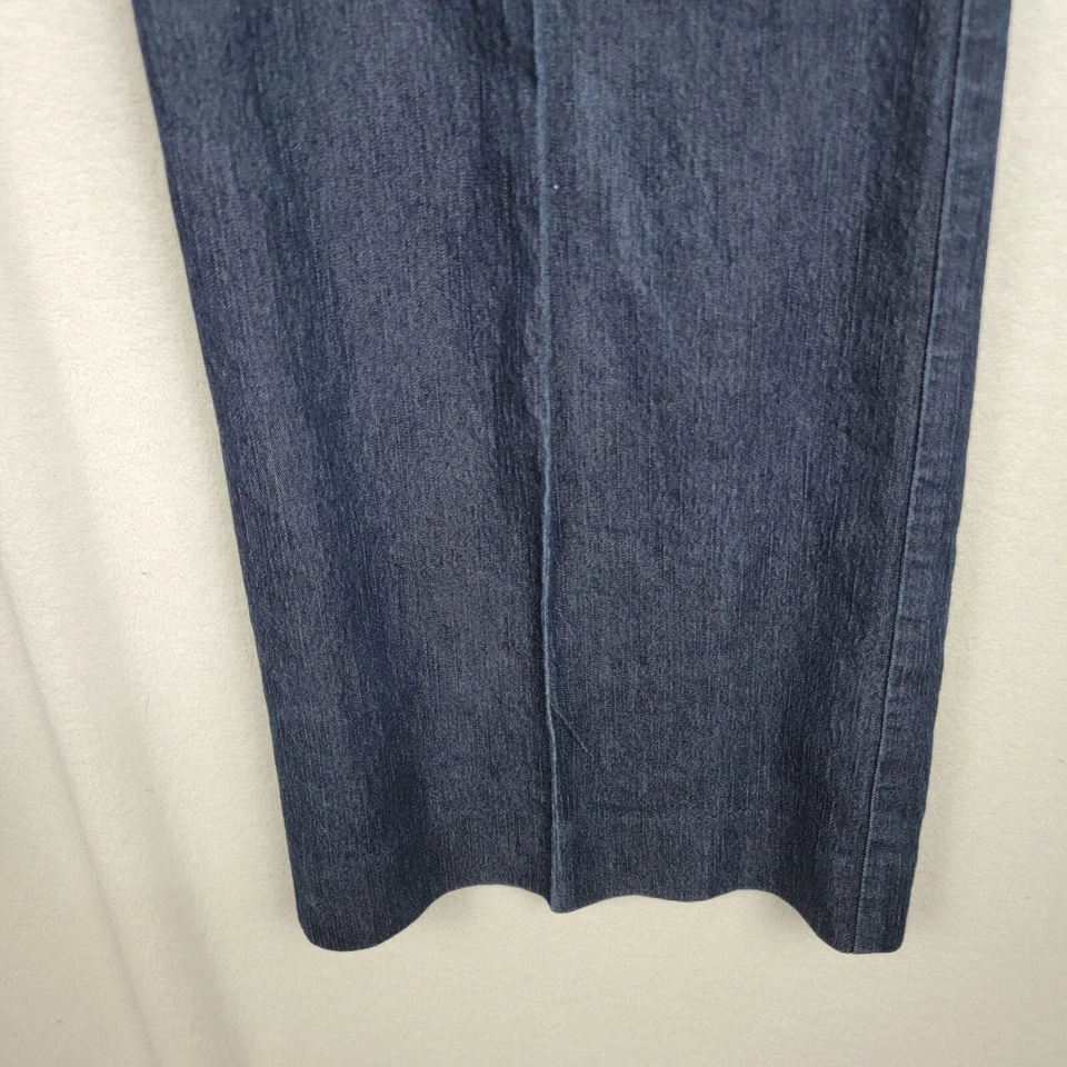 Pantalones chinos ND New Directions talla 10 lavado oscuro denim recto mezcla de algodón azul Foto 4 de 4