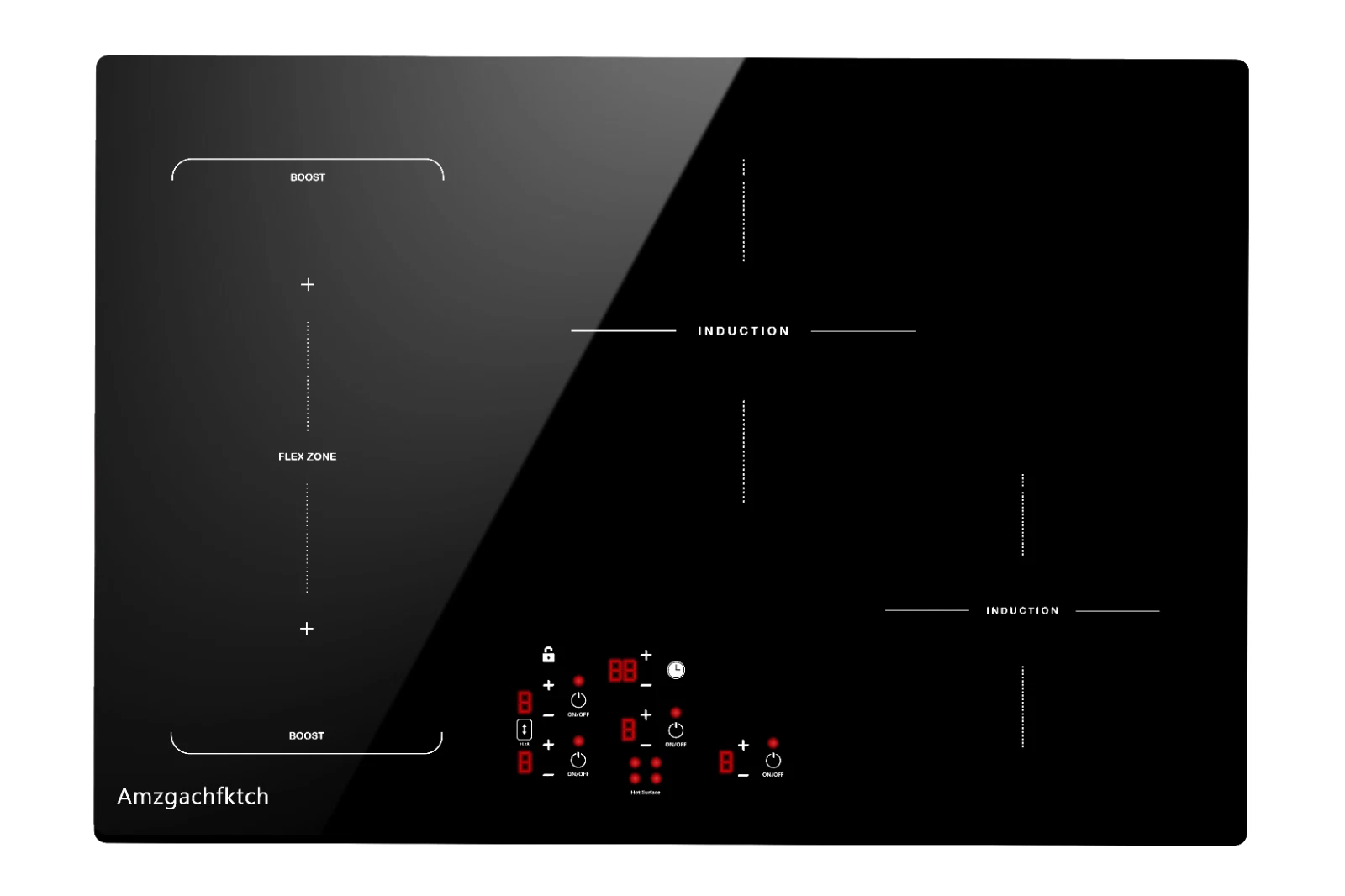 Amzgachfktch 30inch Built-In Induction Cooktop with 4 Burners Touch 11600W