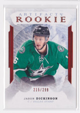 2016-17 UPPER DECK ARTIFACTS ROOKIE RED /299 JASON DICKINSON #178 DALLAS STARS