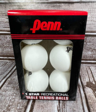PENN 6-PK 40mm TABLE TENNIS BALLS White PING PONG 1-Star Recreational Official
