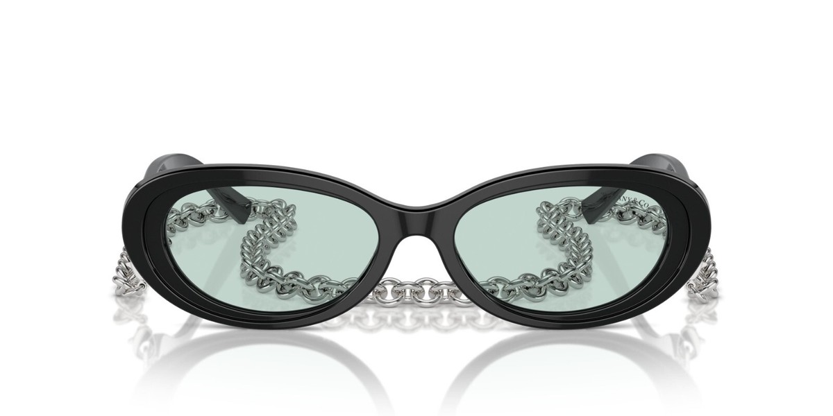 Tiffany TF 4221 Black With Chain/Light Blue (8001D9