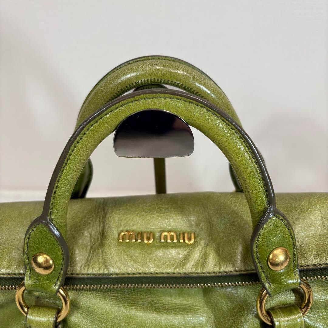 Miu Miu VITELLO LUX 2way Shoulder Bag Side Ribbon Women's Miu Miu VITELLO LUX 2way Shoulder Bag Side Ribbon Women's