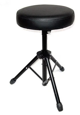 MSA SCHLAGZEUGHOCKER, Drumhocker, SCHWARZ, Dreifuss, Höhe: 50cm, gepolstert, SH2BK