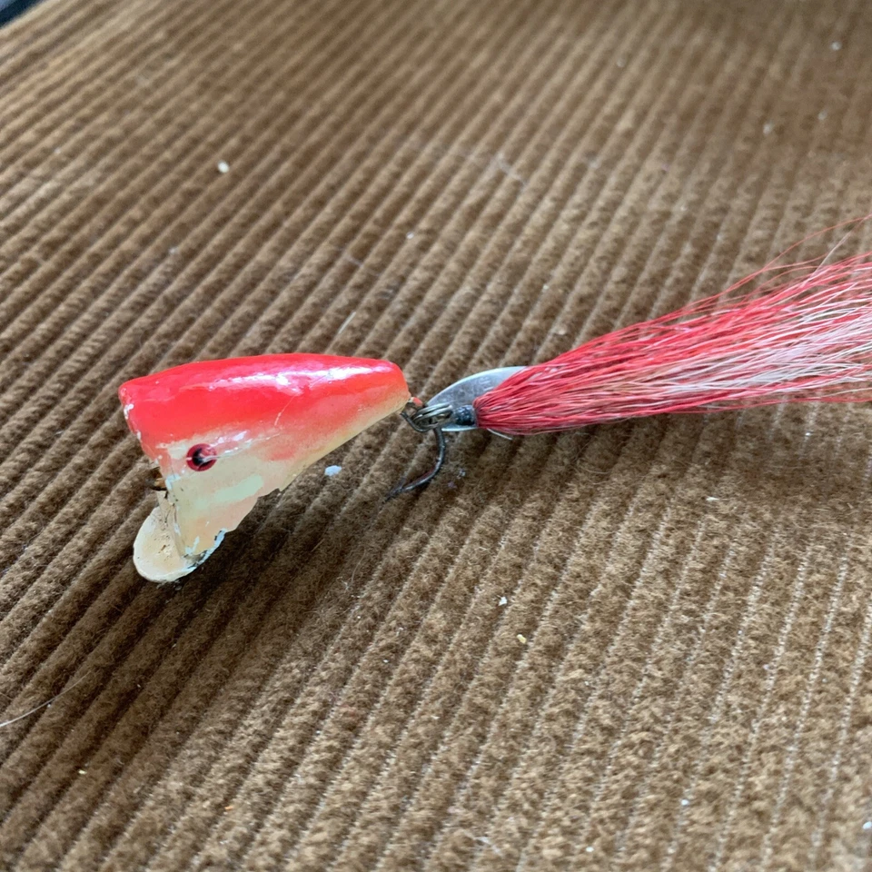 Señuelo de pesca con mosca Weber Pop-n-wiggle superficie artículo coleccionable es frágil Foto 2 de 4