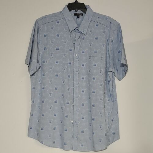Murano Slim Fit Light Blue Button Down Shirt Mens Sz XL