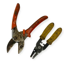 Klein Tools 11045 Wire Stripper Cutter and Unbranded 8 in Pruning Shears, 2 pcs