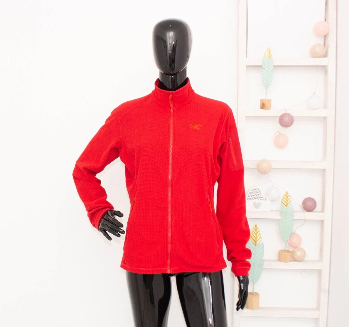 Arc teryx Delta LT Waffle Fleece Jacket Red Polartec Women M eBay