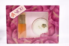 Vtg Enjoli By Revlon Set 1.6oz Concentrated Cologne Spray + Dusting Powder 2oz