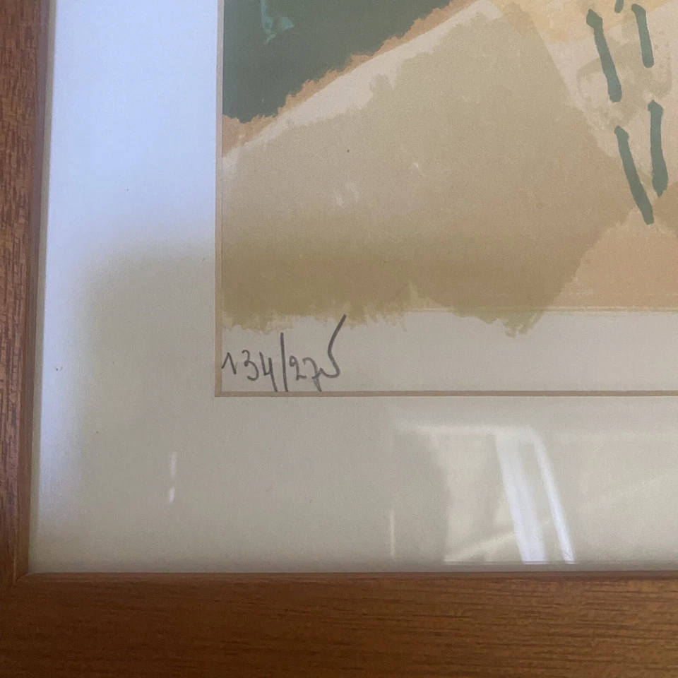 Litografía firmada/numerada de Georges Lambert The Village Foto 3 de 4