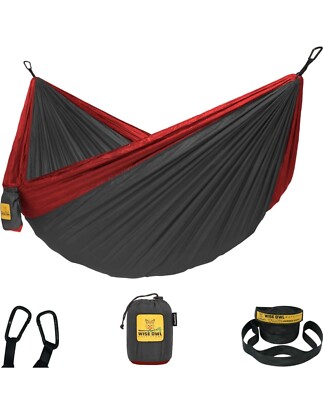 Outdoor Hängematte Ultraleichte Reisehängematte Wise Owl Outfitt- bis 180 Kg Rot