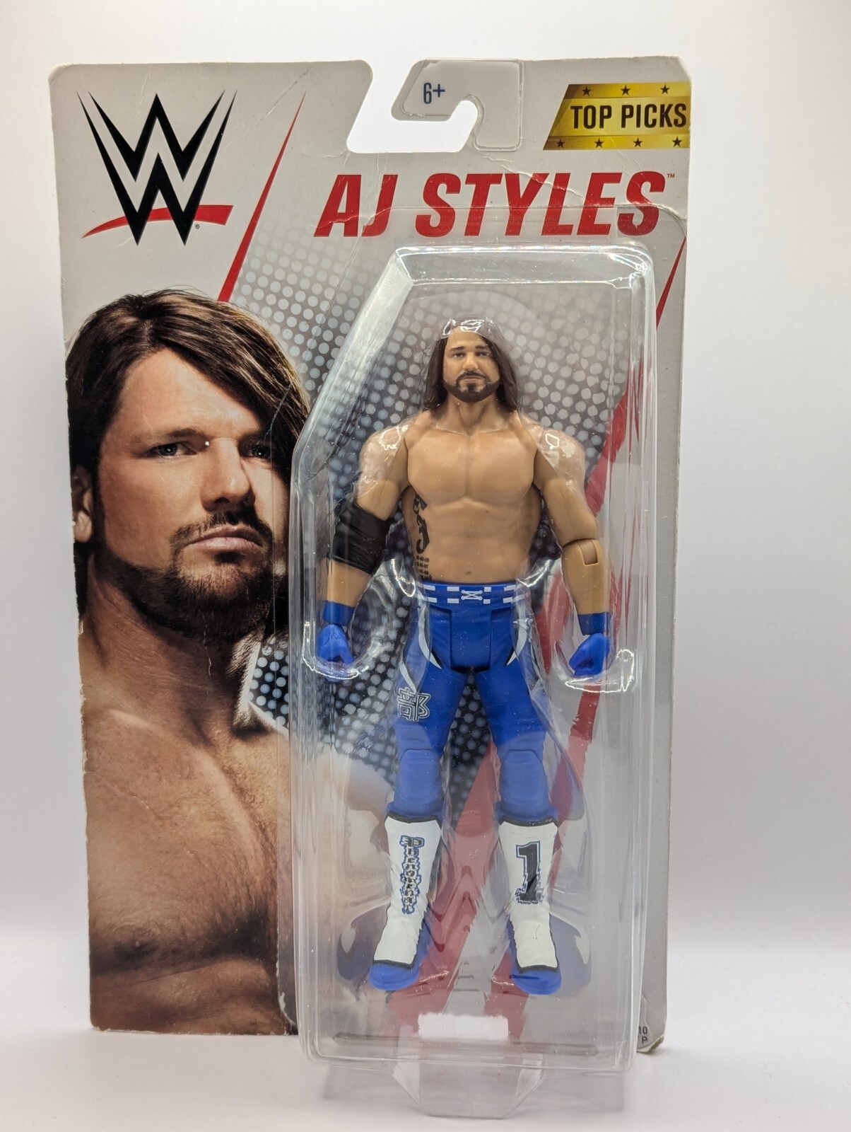 Mattel WWE Phenomenal AJ Styles 7” Wrestling Action Figure Blue