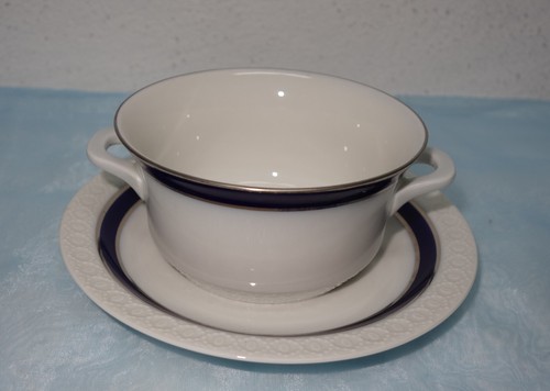 Schumann Arzberg, Speiseservice- Form 1975- Platinrand, Echt Cobalt - Auswahl - Bild 8 von 11