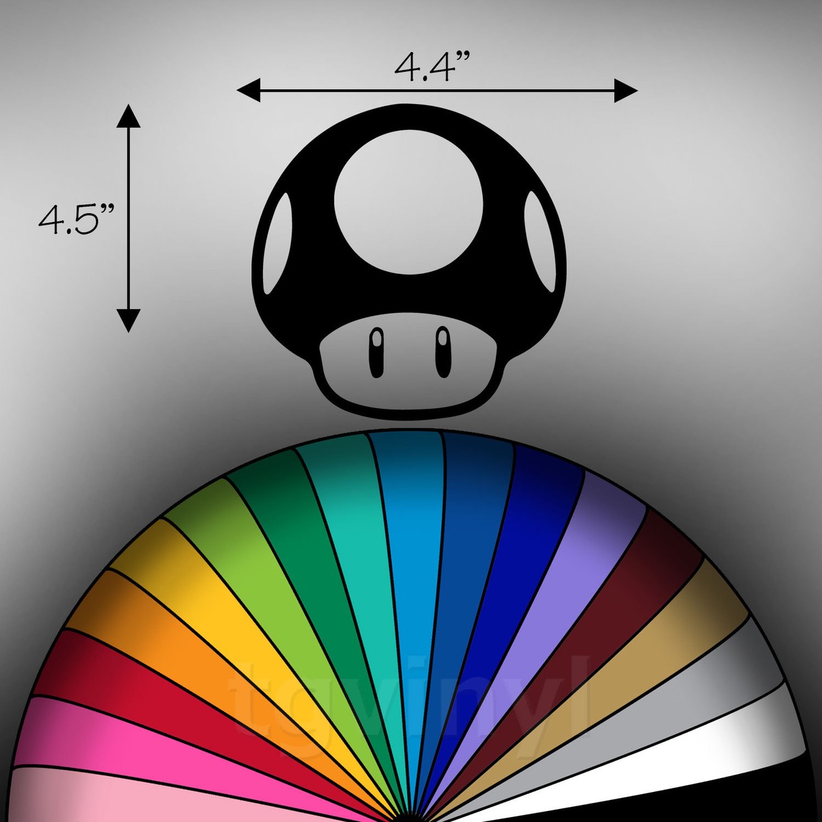 Adesivo Decalcomania Vinile Powered By Mario Mushroom Power - Foto 13