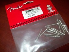 NEW Fender Bridge Mounting Screws 12 For Strat Tremolos - NICKEL, 001-6170-049